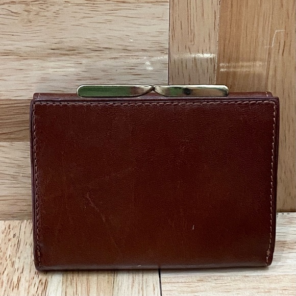 PIERRE CARDIN Paris Brown Leather Clutch Coin Purse Bifold Wallet - Picture 2 of 12